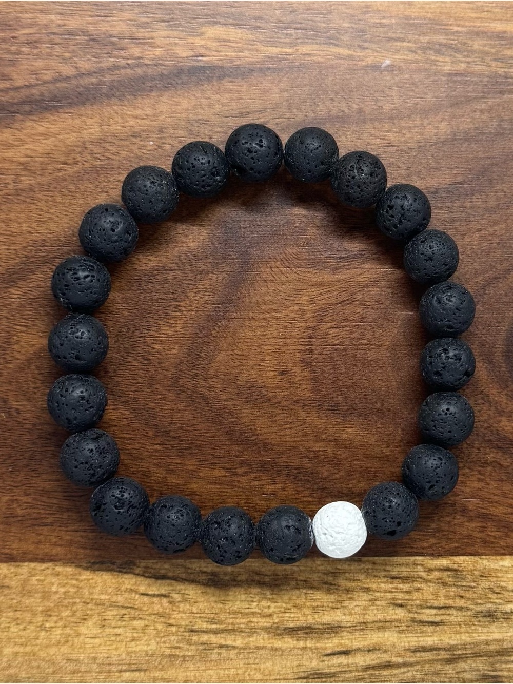 ✨ Handmade Lava Stone Stretch Bracelet ✨